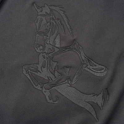 Худи с принтом на спине / Equestrian / серое