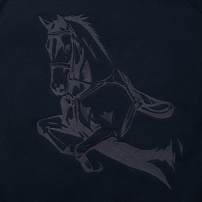 Худи с принтом на спине / Equestrian / темно-синее