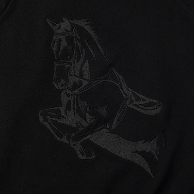 Худи с принтом на спине / Equestrian / чёрное