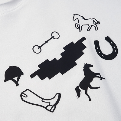 Лонгслив с принтом / Equestrian / белый